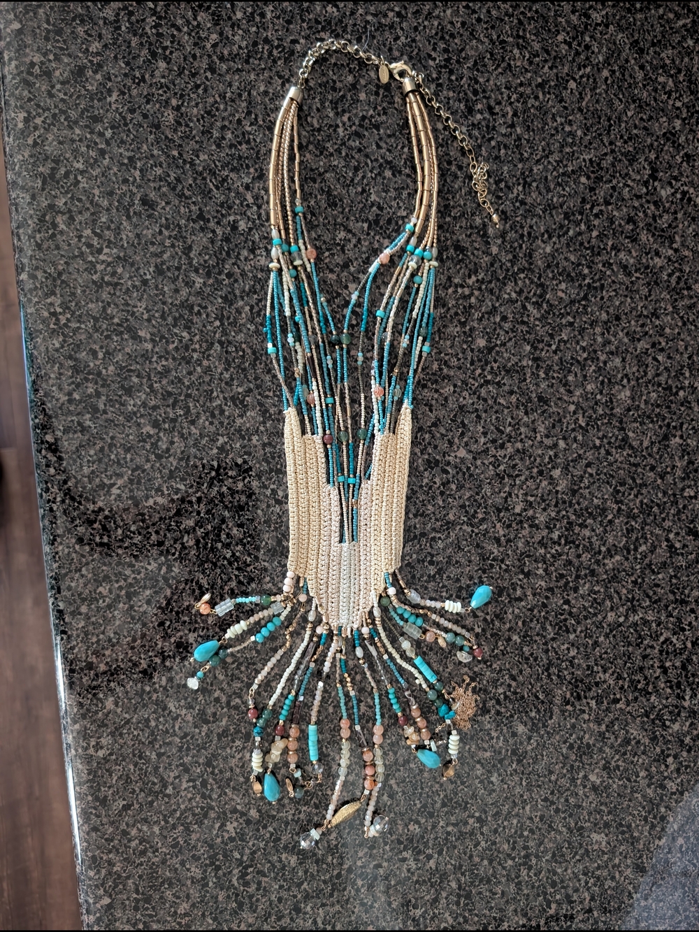 Chico's Multi-Strand Fringe Necklace